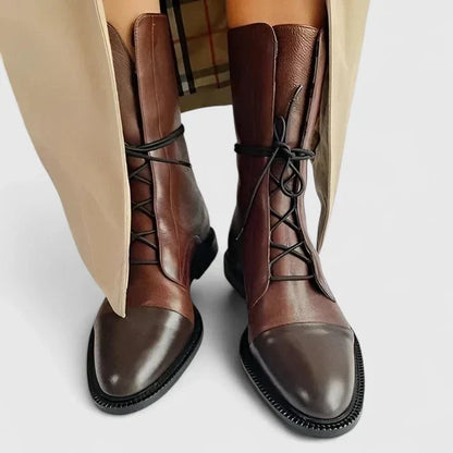 Millicent | Black Lace-Up Ankle Boots