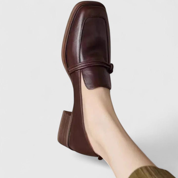 Mila | Black Block-Heel Loafers