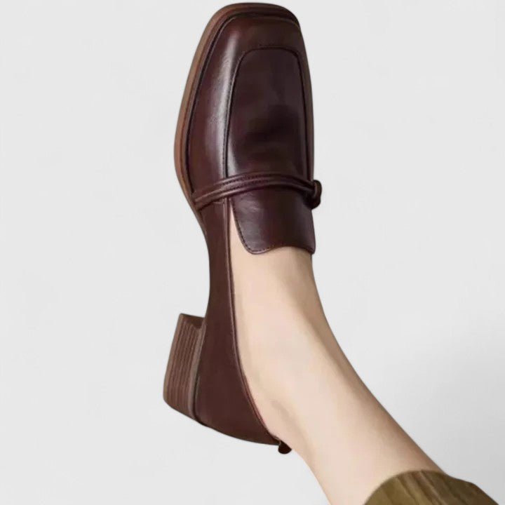Mila | Black Block-Heel Loafers