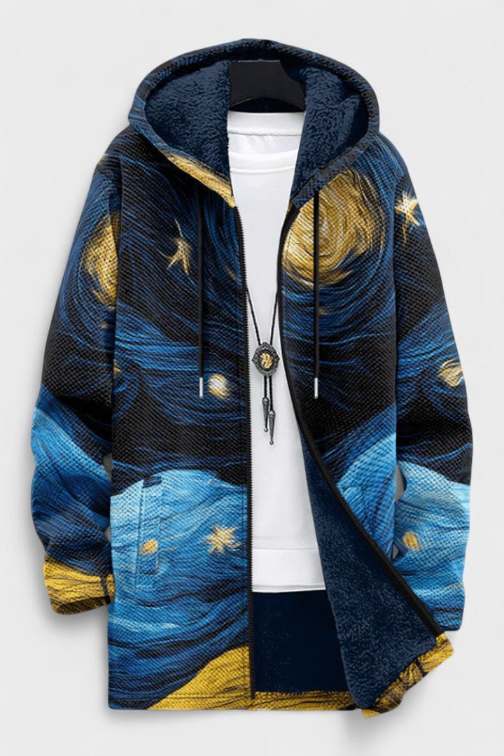 Monica | Starry Night Hooded Zip Jacket