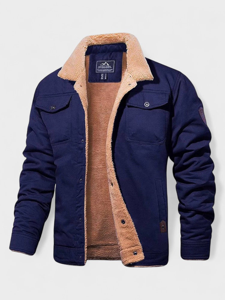 Miles | Black Sherpa-Lined Jacket