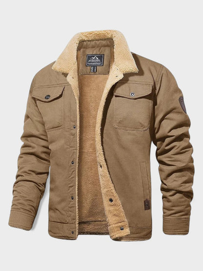 Miles | Black Sherpa-Lined Jacket