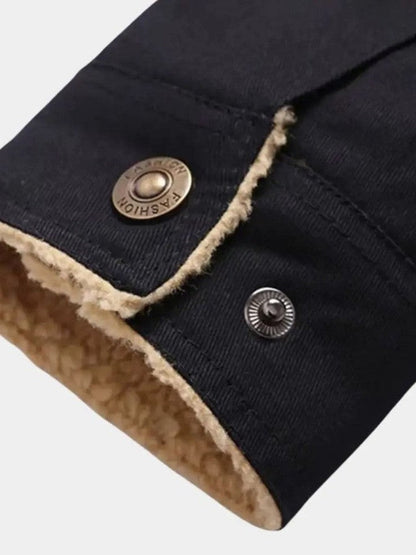 Miles | Black Sherpa-Lined Jacket