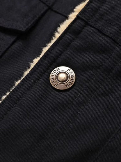 Miles | Black Sherpa-Lined Jacket