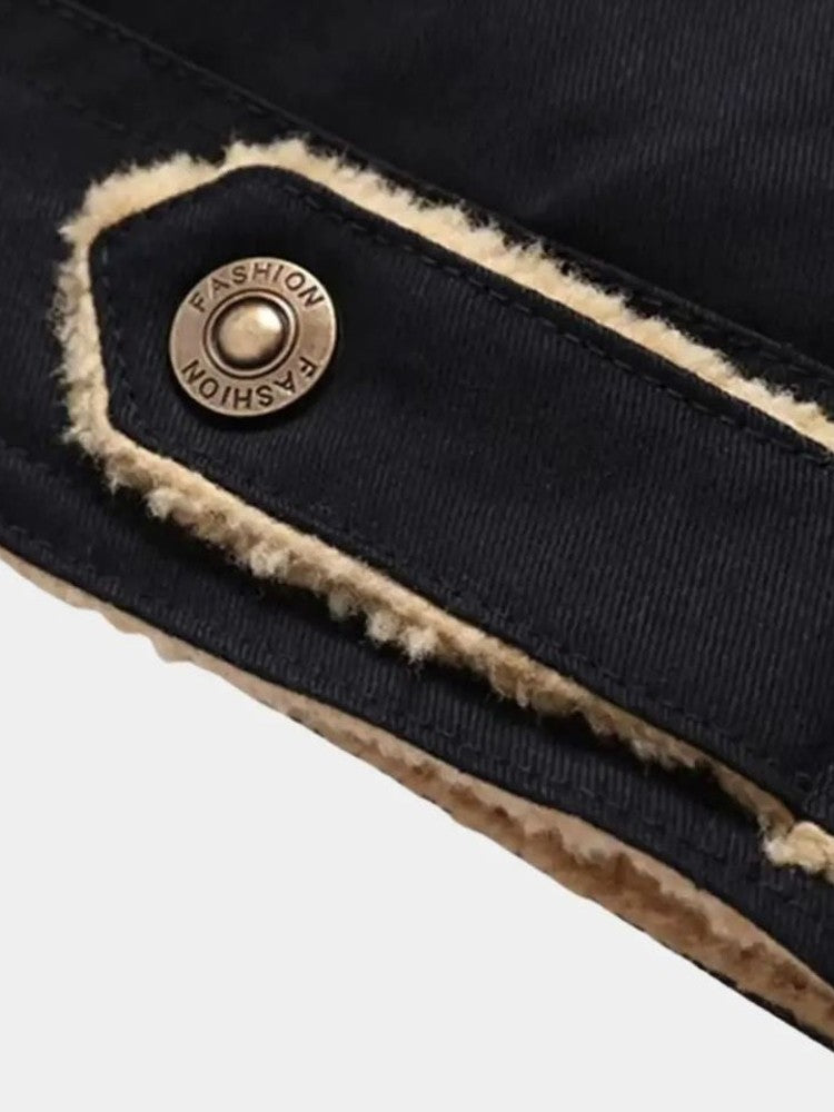 Miles | Black Sherpa-Lined Jacket