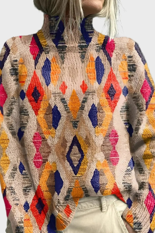 Nadine | Multicolour Geometric Jumper