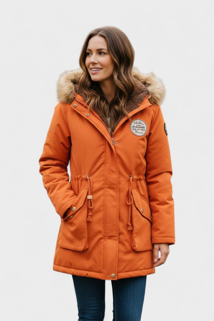 Nadine | Olive Hooded Parka Jacket