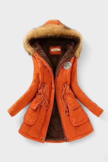 Nadine | Olive Hooded Parka Jacket