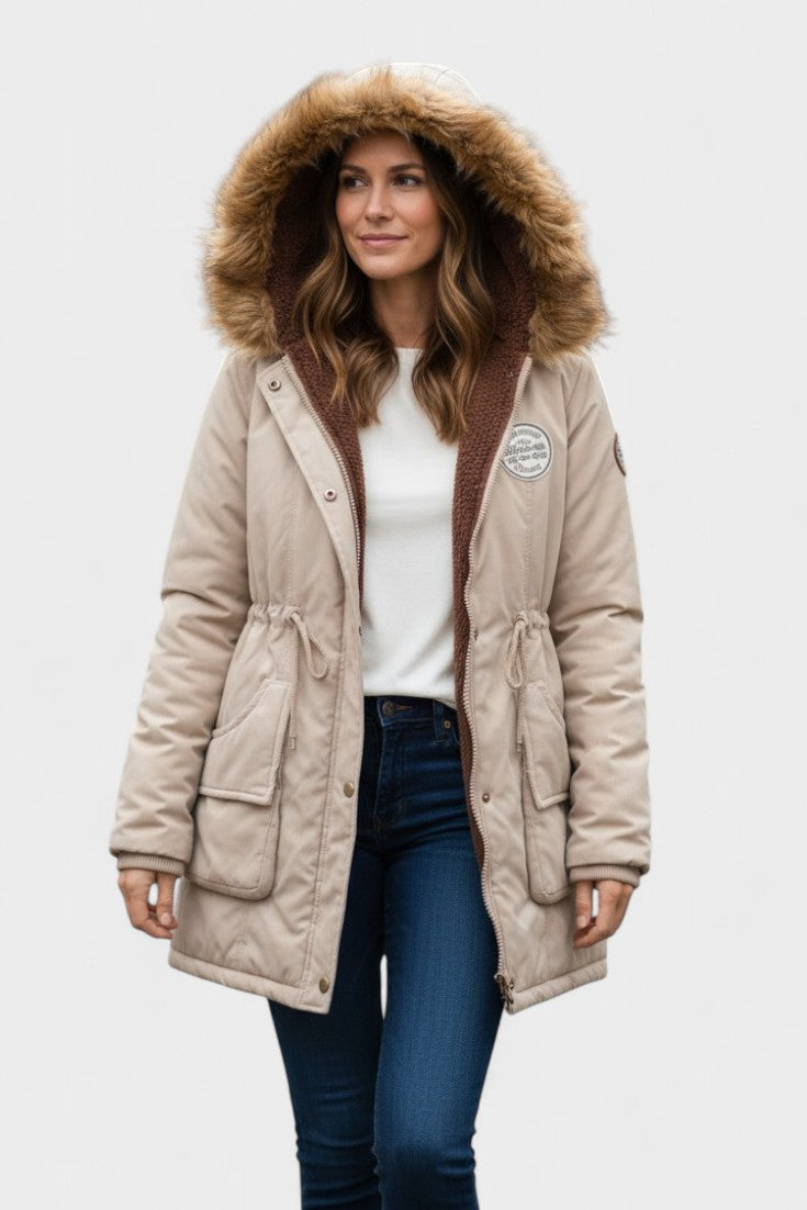 Nadine | Olive Hooded Parka Jacket