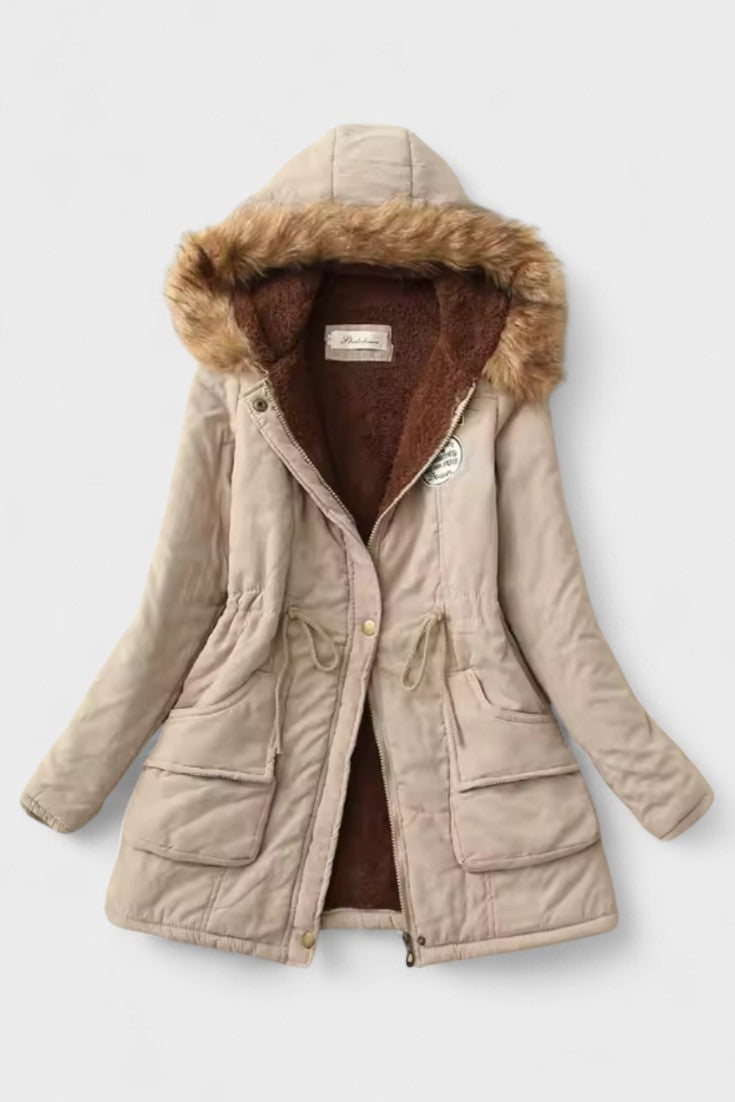 Nadine | Olive Hooded Parka Jacket