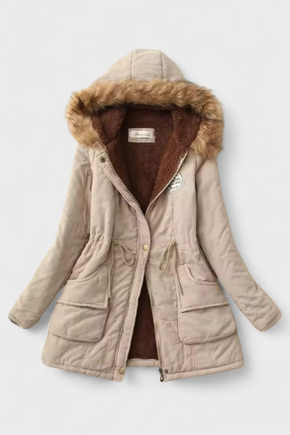Nadine | Olive Hooded Parka Jacket