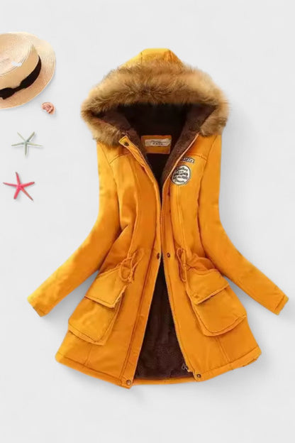 Nadine | Olive Hooded Parka Jacket