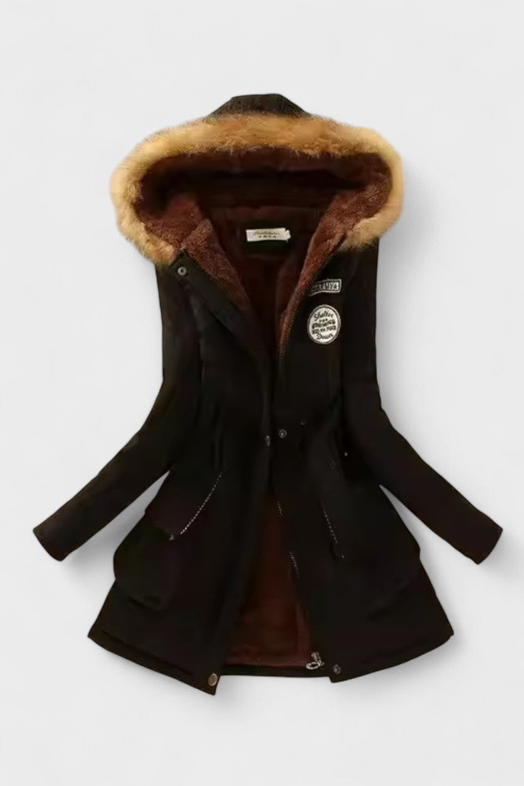 Nadine | Olive Hooded Parka Jacket