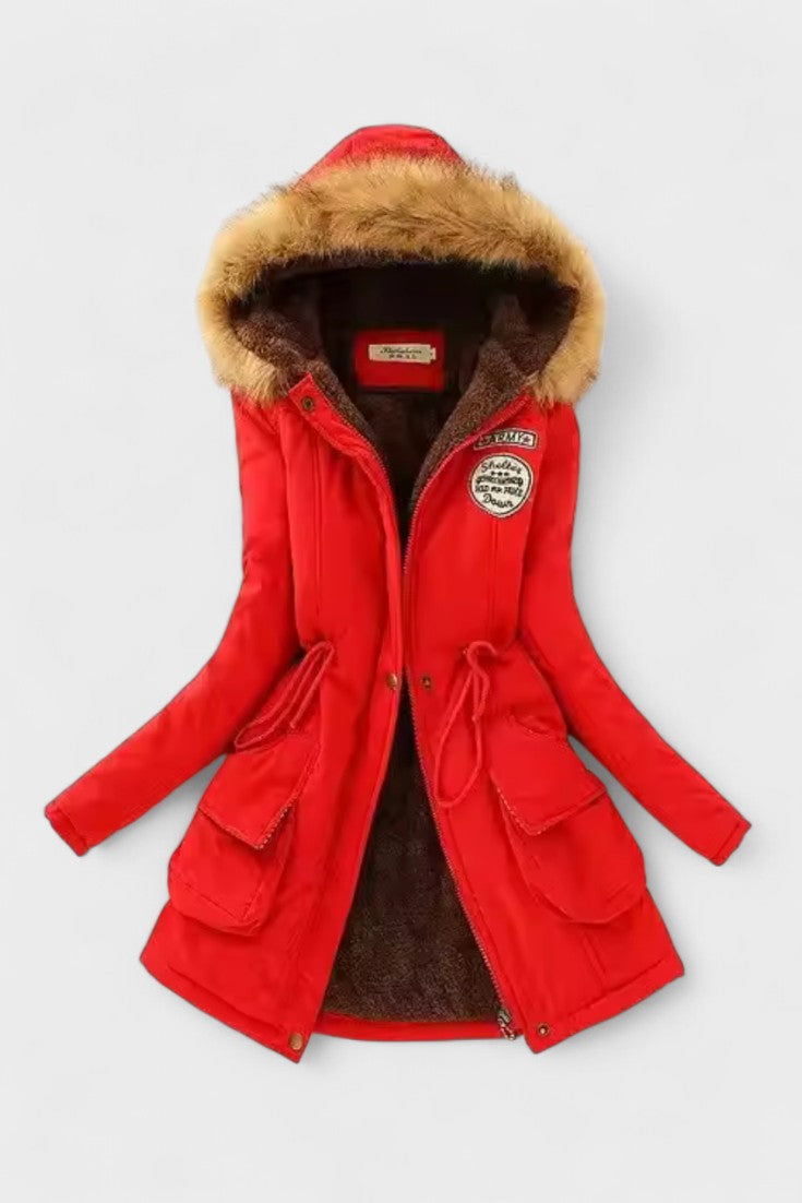 Nadine | Olive Hooded Parka Jacket
