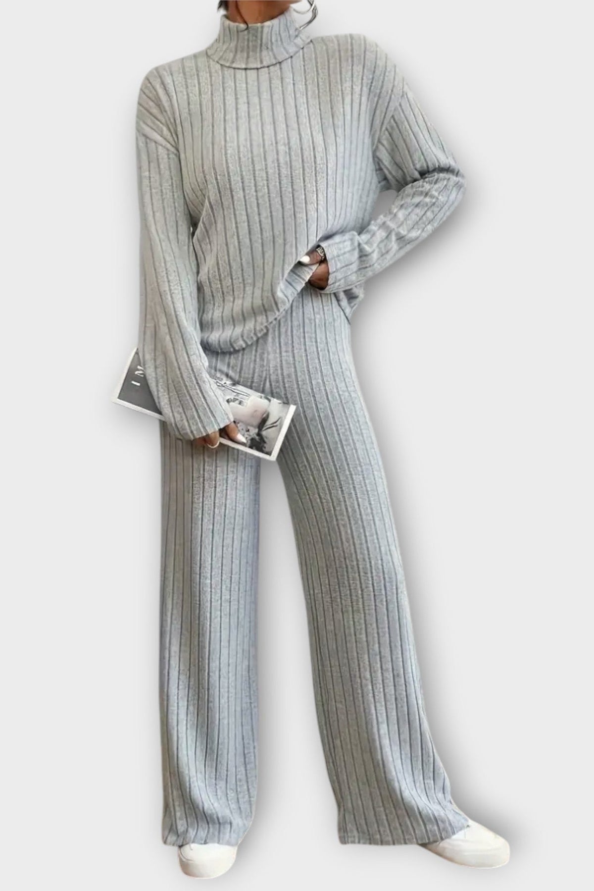 Nadine | Ribbed Knit Jumper & Trouser Set