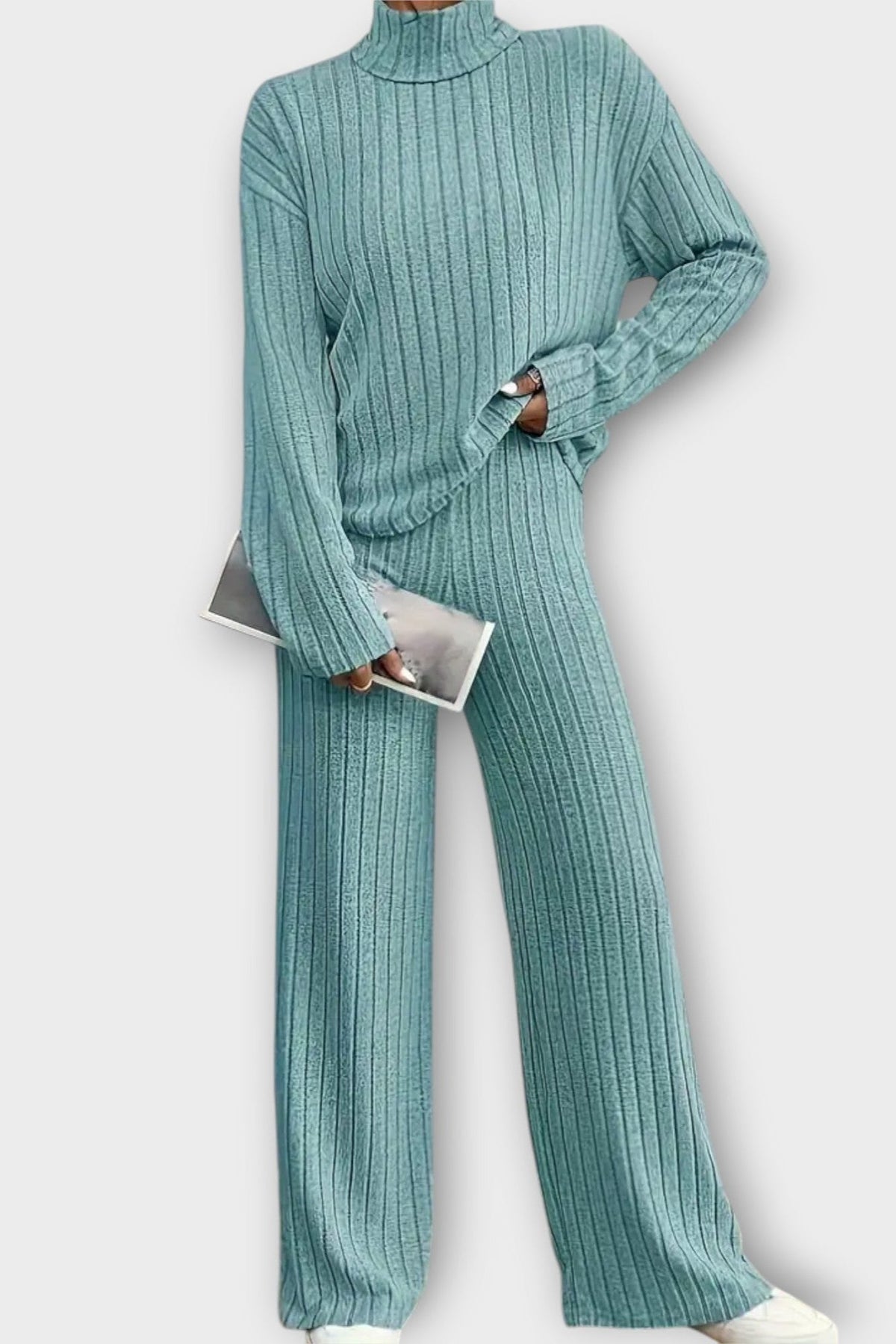 Nadine | Ribbed Knit Jumper & Trouser Set