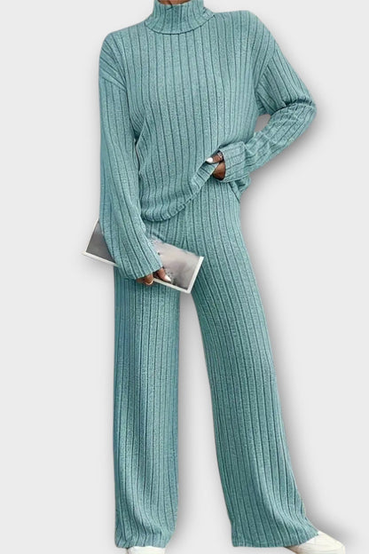 Nadine | Ribbed Knit Jumper & Trouser Set