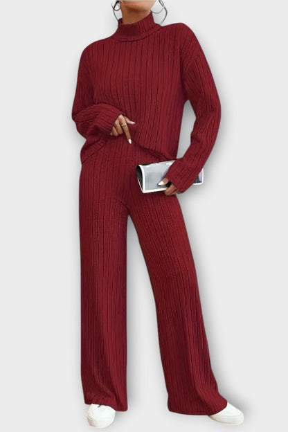 Nadine | Ribbed Knit Jumper & Trouser Set