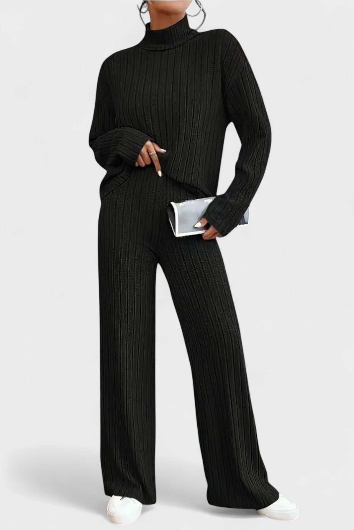 Nadine | Ribbed Knit Jumper & Trouser Set