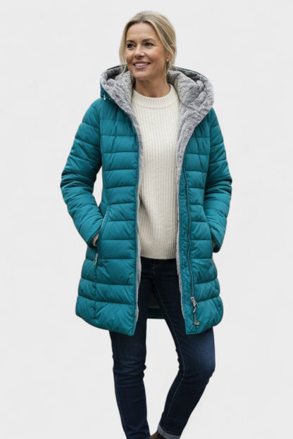 Nadine | Olive Faux-Fur Trim Parka