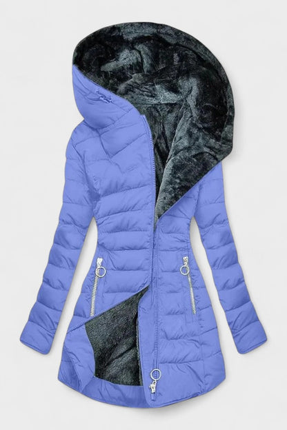 Nadine | Olive Faux-Fur Trim Parka