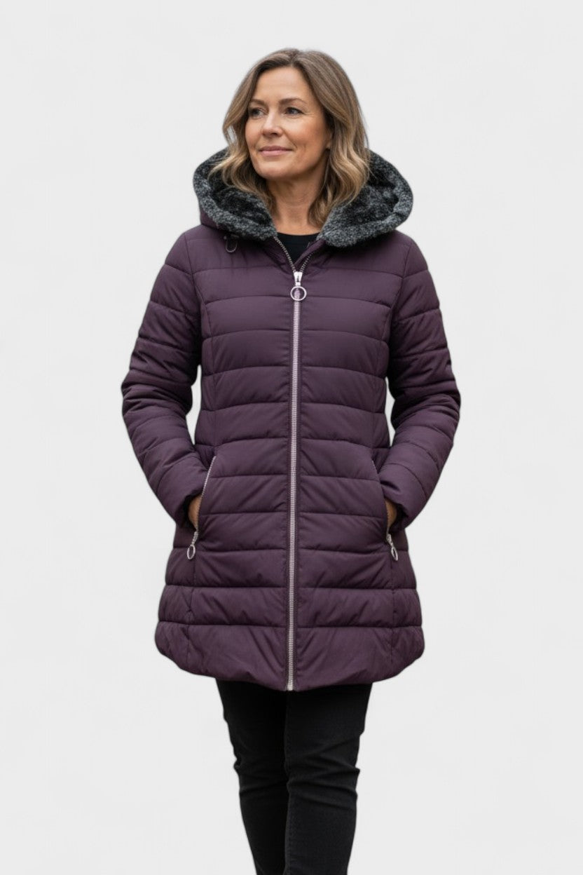 Nadine | Olive Faux-Fur Trim Parka