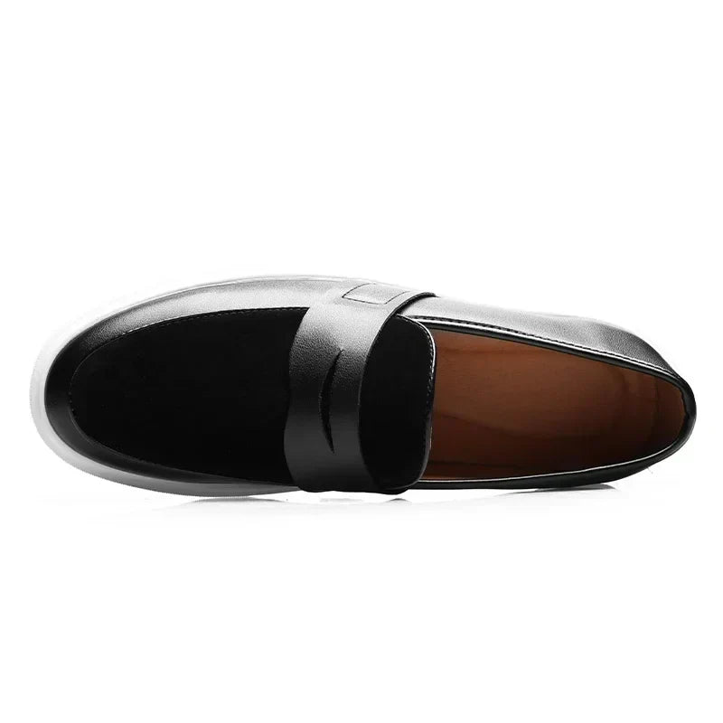 Harry | Black Leather Penny Loafers