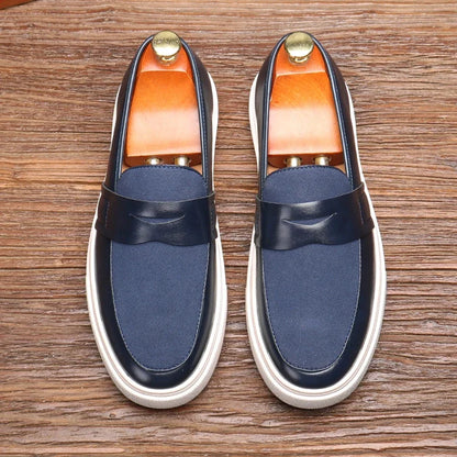 Harry | Black Leather Penny Loafers