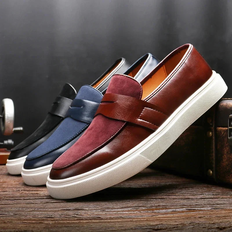 Harry | Black Leather Penny Loafers