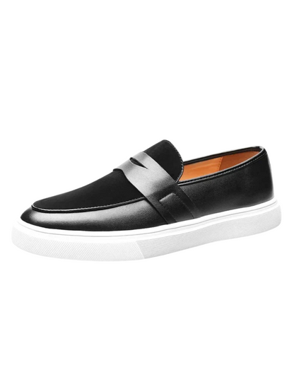 Harry | Black Leather Penny Loafers