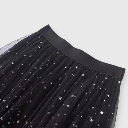 Nicole | Sequin Tulle Midi Skirt