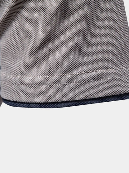 Nicholas | White Contrast-Stripe Polo