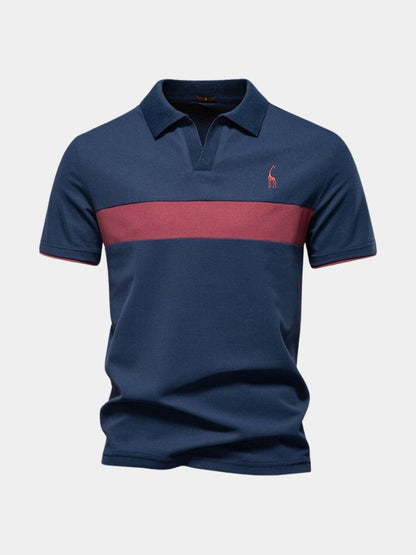 Nicholas | White Contrast-Stripe Polo