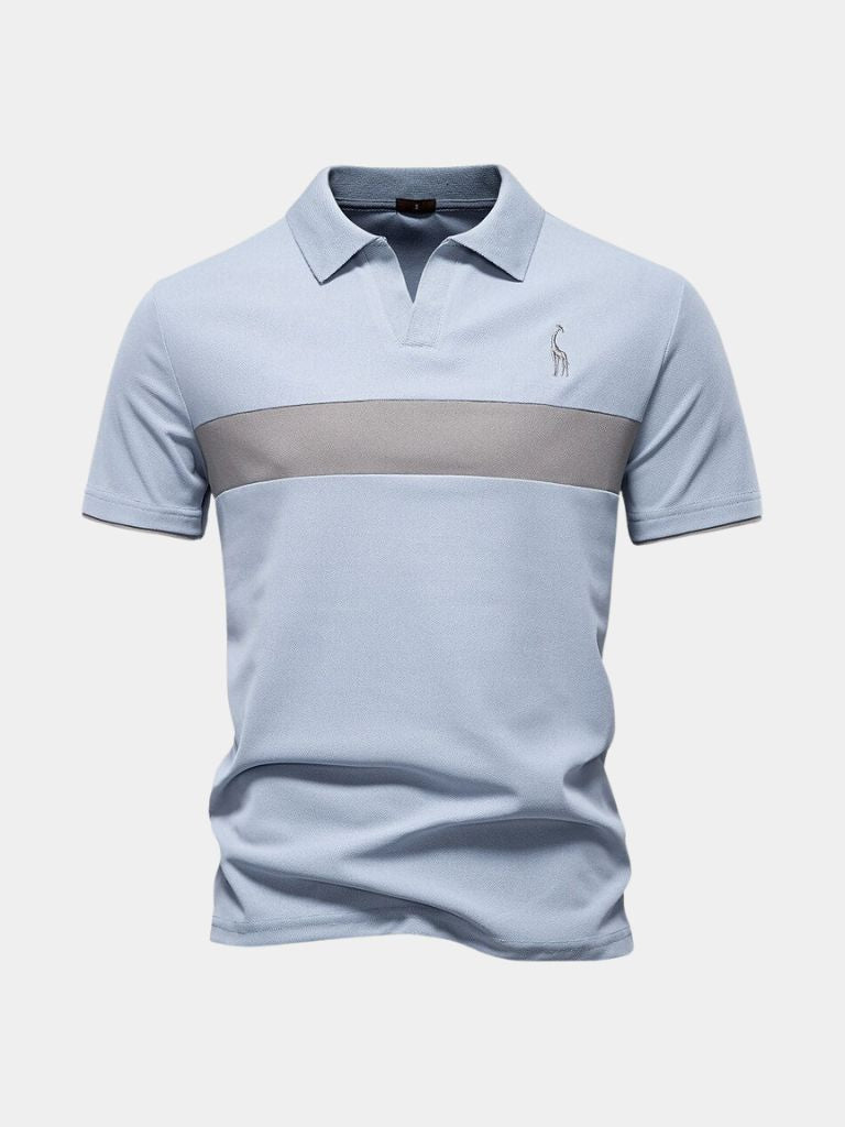 Nicholas | White Contrast-Stripe Polo