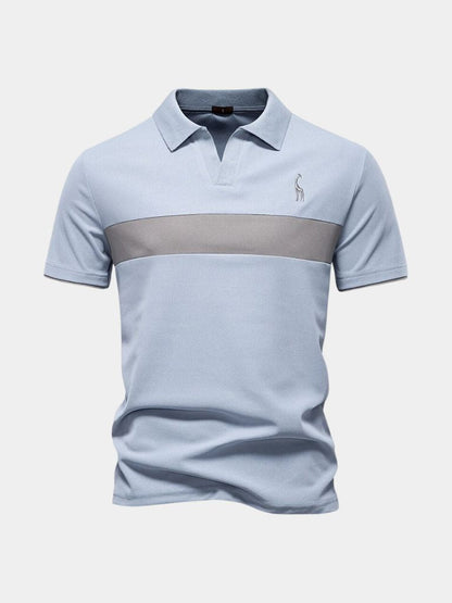 Nicholas | White Contrast-Stripe Polo