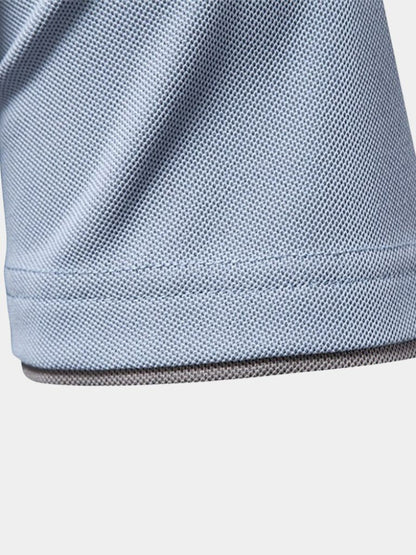 Nicholas | White Contrast-Stripe Polo