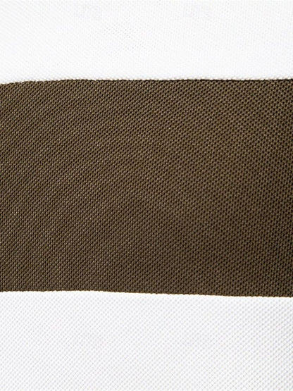 Nicholas | White Contrast-Stripe Polo