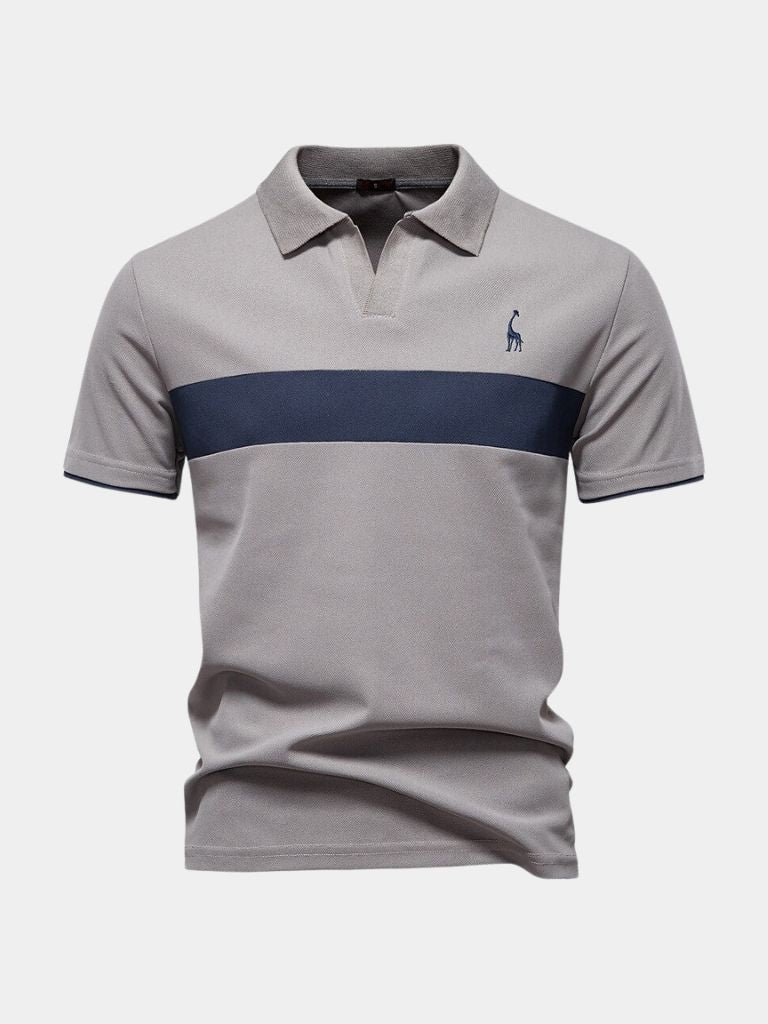 Nicholas | White Contrast-Stripe Polo
