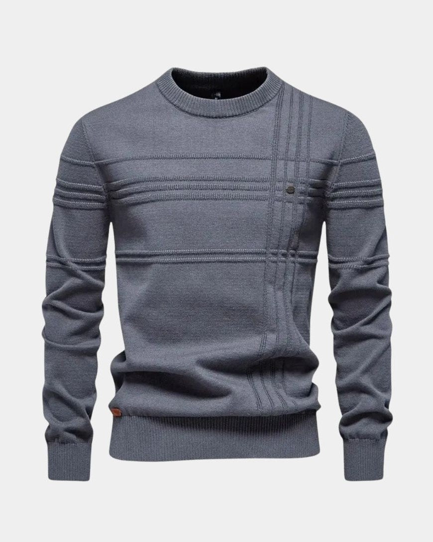 Noel | Cream Striped Crew-Neck Jumper