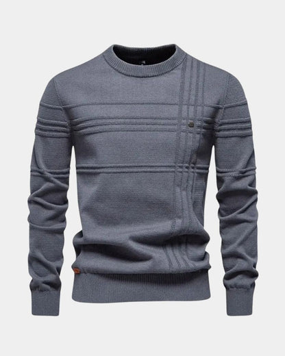 Noel | Cream Striped Crew-Neck Jumper