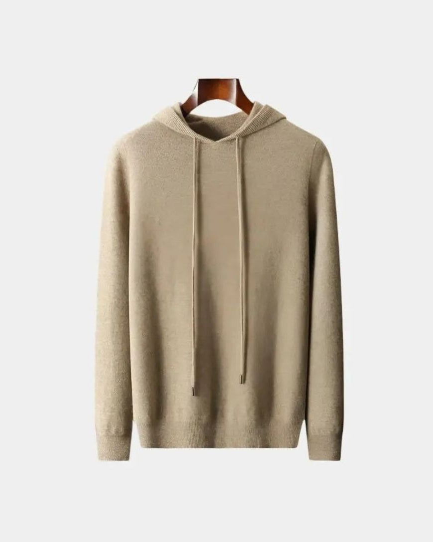 Noah | Beige Knitted Hoodie