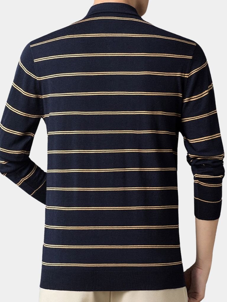 Noah | Long-Sleeve Striped Polo