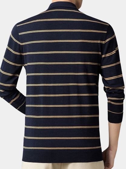 Noah | Long-Sleeve Striped Polo
