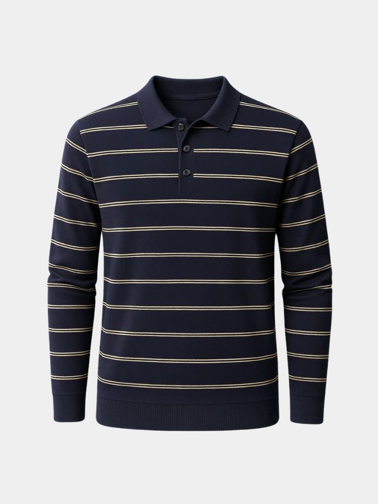 Noah | Long-Sleeve Striped Polo