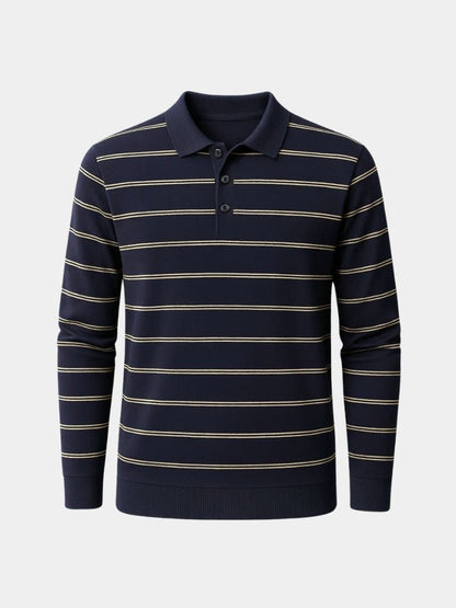 Noah | Long-Sleeve Striped Polo