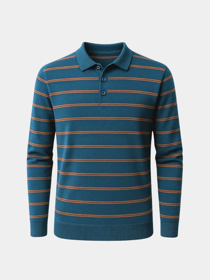 Noah | Long-Sleeve Striped Polo