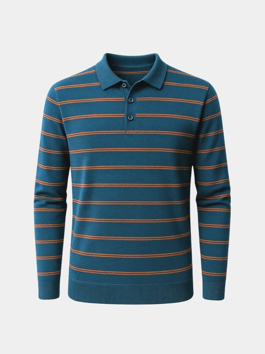 Noah | Long-Sleeve Striped Polo