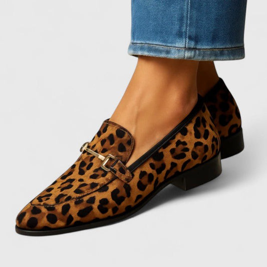 Nora | Brown Leopard Print Loafers