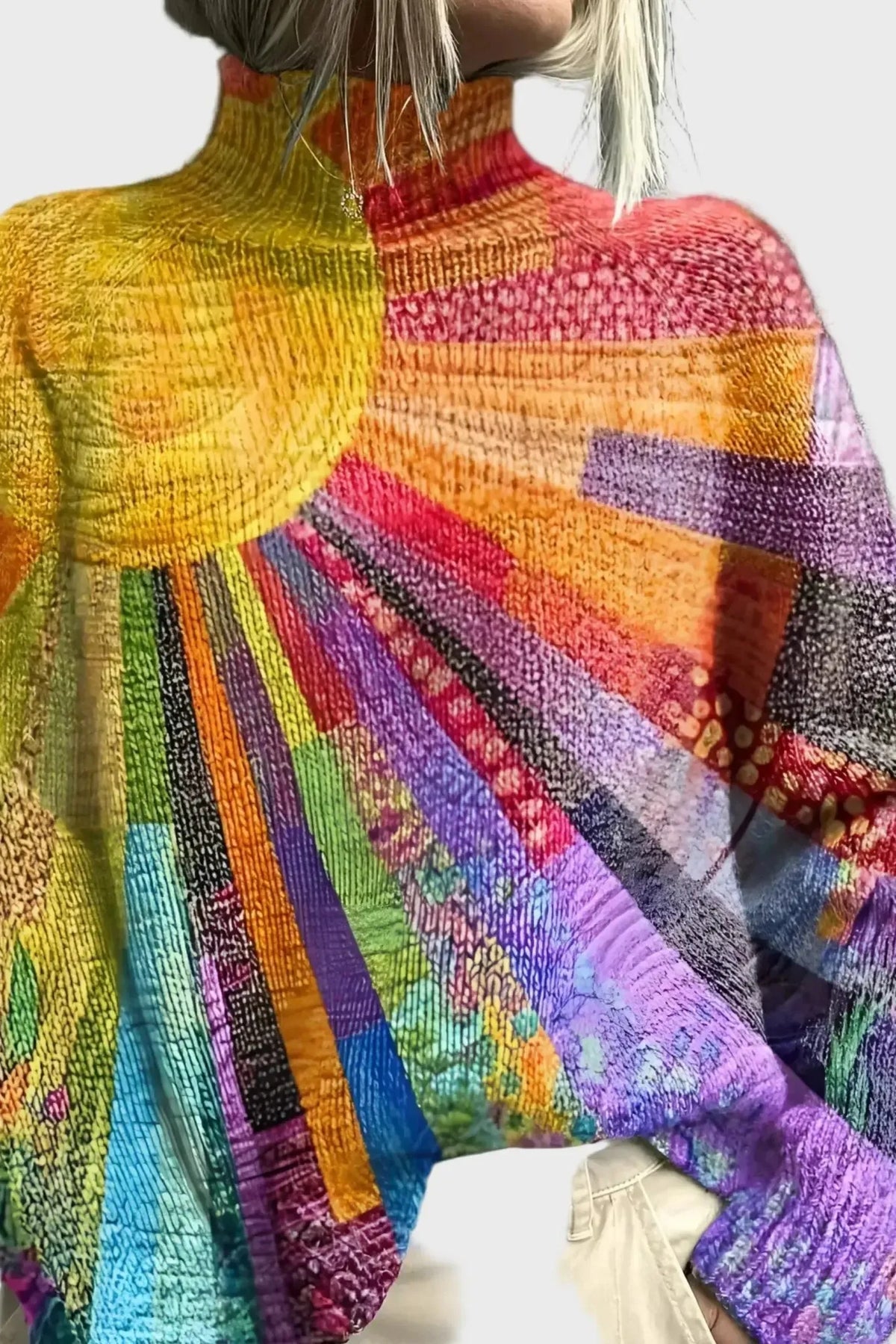 Nora | Colourful Sunrise Knit Jumper
