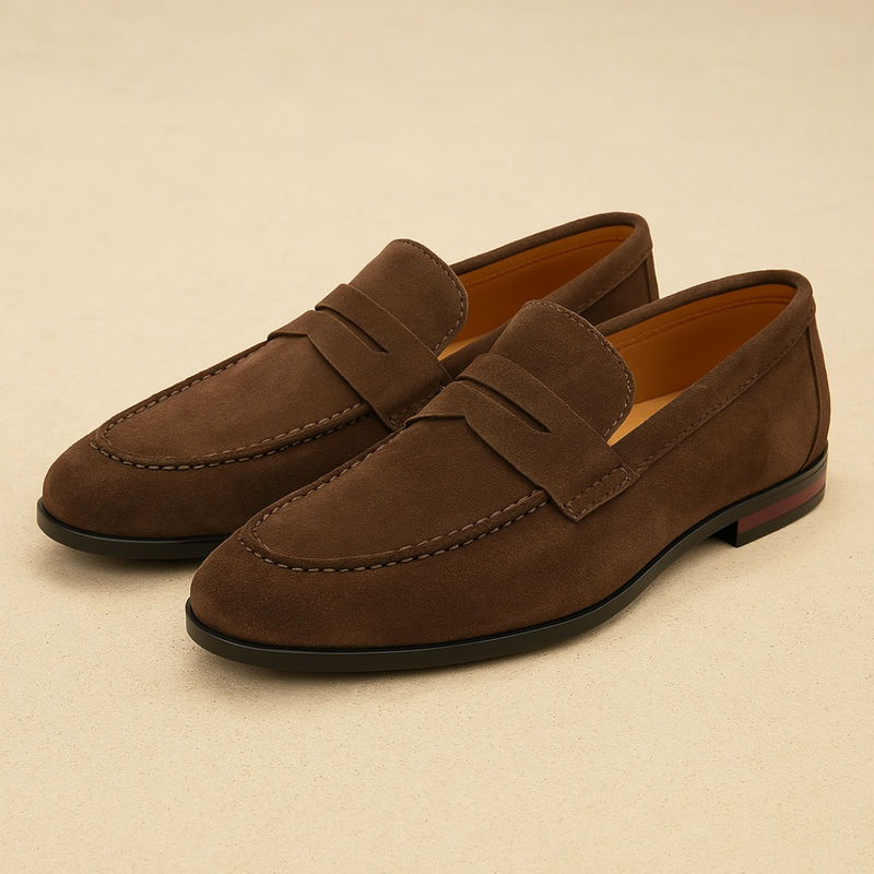 Dennis | Old-Money Suede Penny Loafers